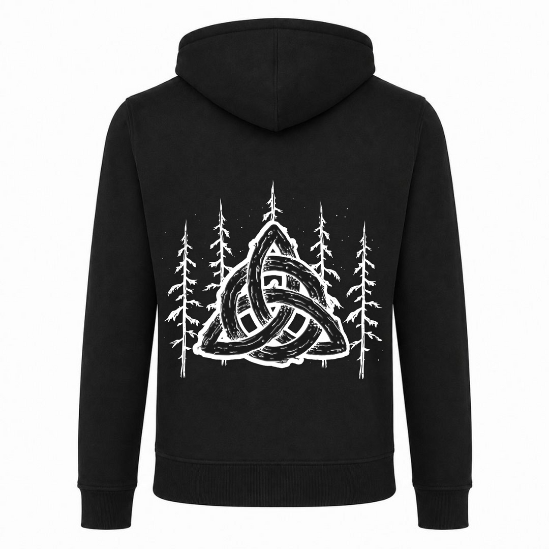 Triquerta Nature - Premium Hoodie Unisex Heavy Zip Hoody - schwarz
