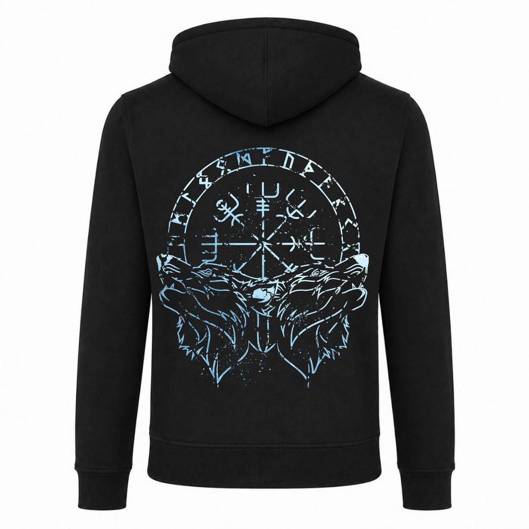 Nordic Wolf - Premium Hoodie Unisex Heavy Zip Hoody - schwarz