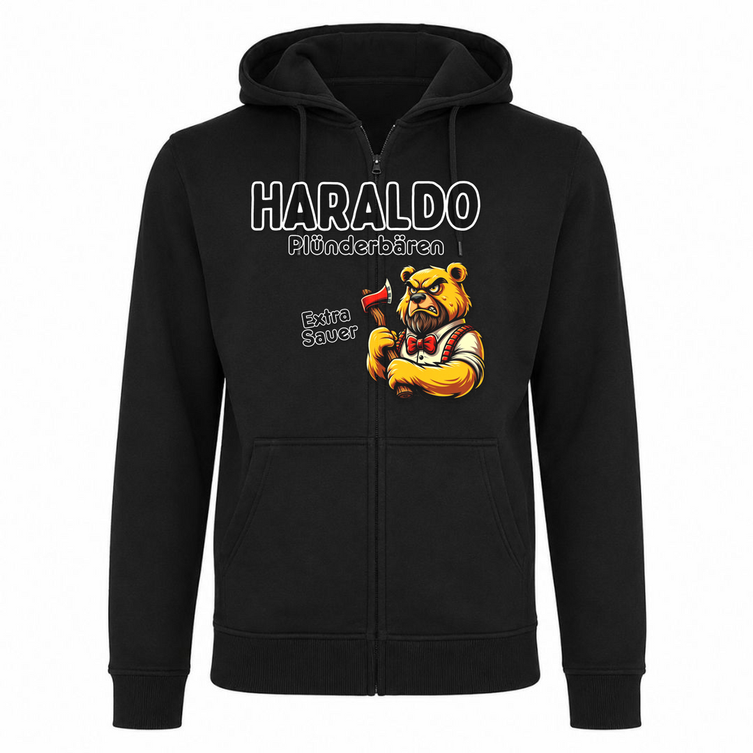 Haraldo - Premium Hoodie Unisex Heavy Zip Hoody - schwarz