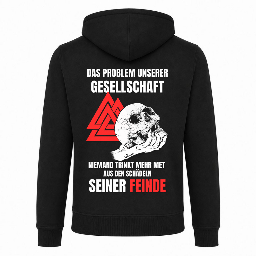 Das Problem unserer Gesellschaft - Premium Hoodie Unisex Heavy Zip Hoody - schwarz