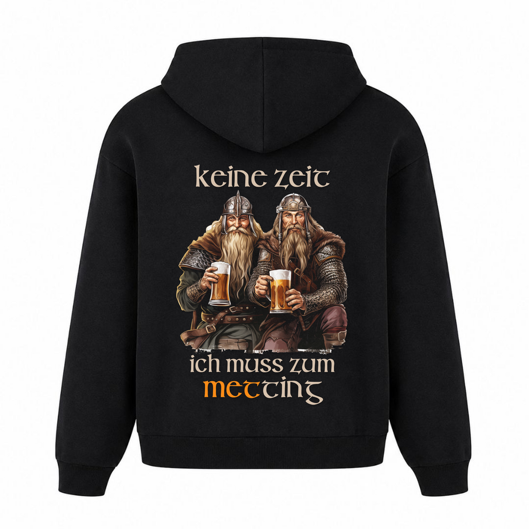 Ich muss zum metting - Premium Hoodie Unisex Oversized Hoodie - Schwarz