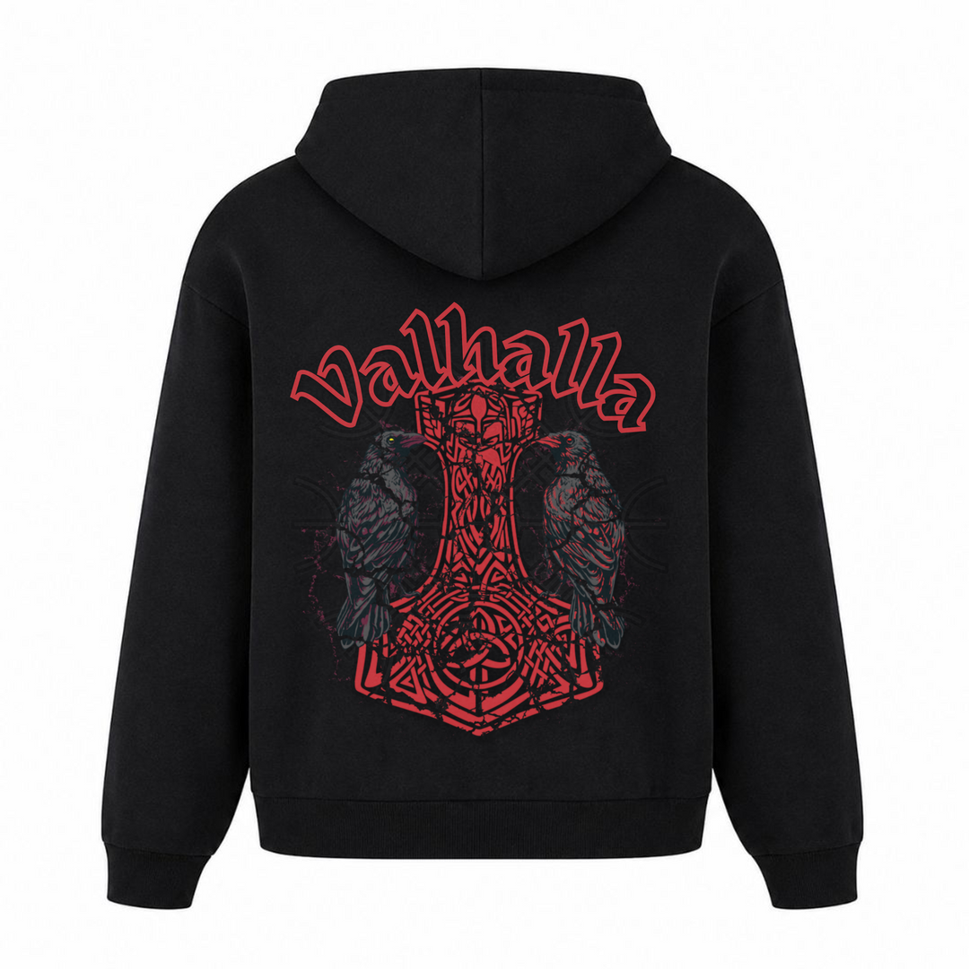 Valhalla - Premium Hoodie Unisex Oversized Hoodie - Schwarz