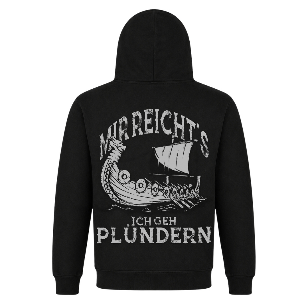 Ich geh plündern - Premium Hoodie Unisex - Black
