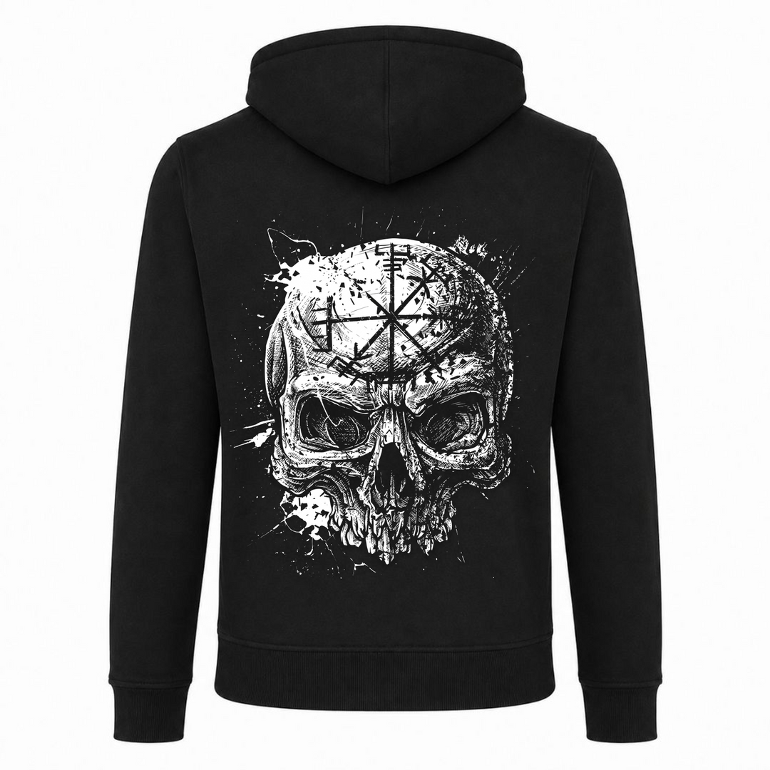 Skull - Premium Hoodie Unisex Heavy Zip Hoody - schwarz