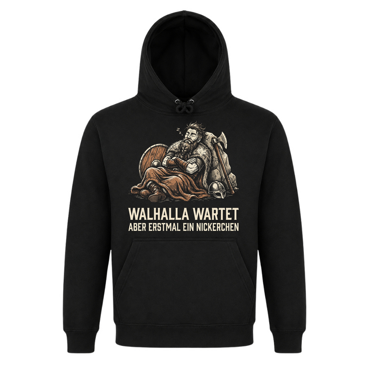 Walhalla wartet - Premium Hoodie Unisex - Black