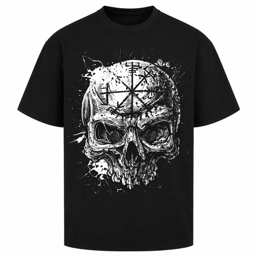 Skull - Oversized Shirt - Schwarz