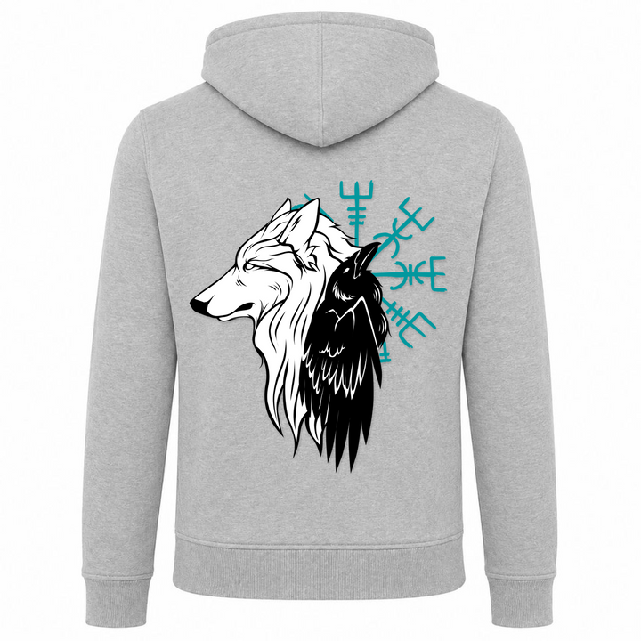 Wolf Rabe - Premium Hoodie Unisex Heavy Zip Hoody - heather grey