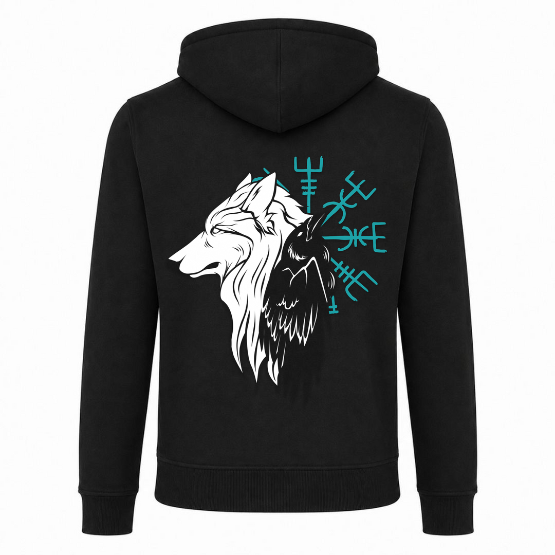 Wolf Rabe - Premium Hoodie Unisex Heavy Zip Hoody - schwarz