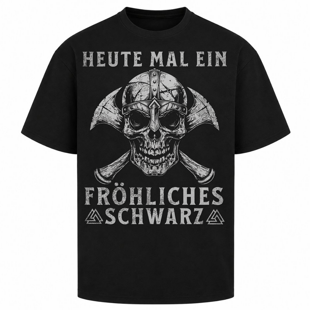 Fröhliches Schwarz - Oversized Shirt - Schwarz