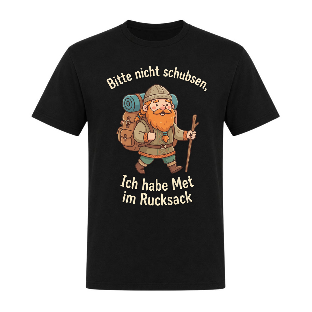 Bitte nicht schubsen - Unisex T-Shirt - schwarz