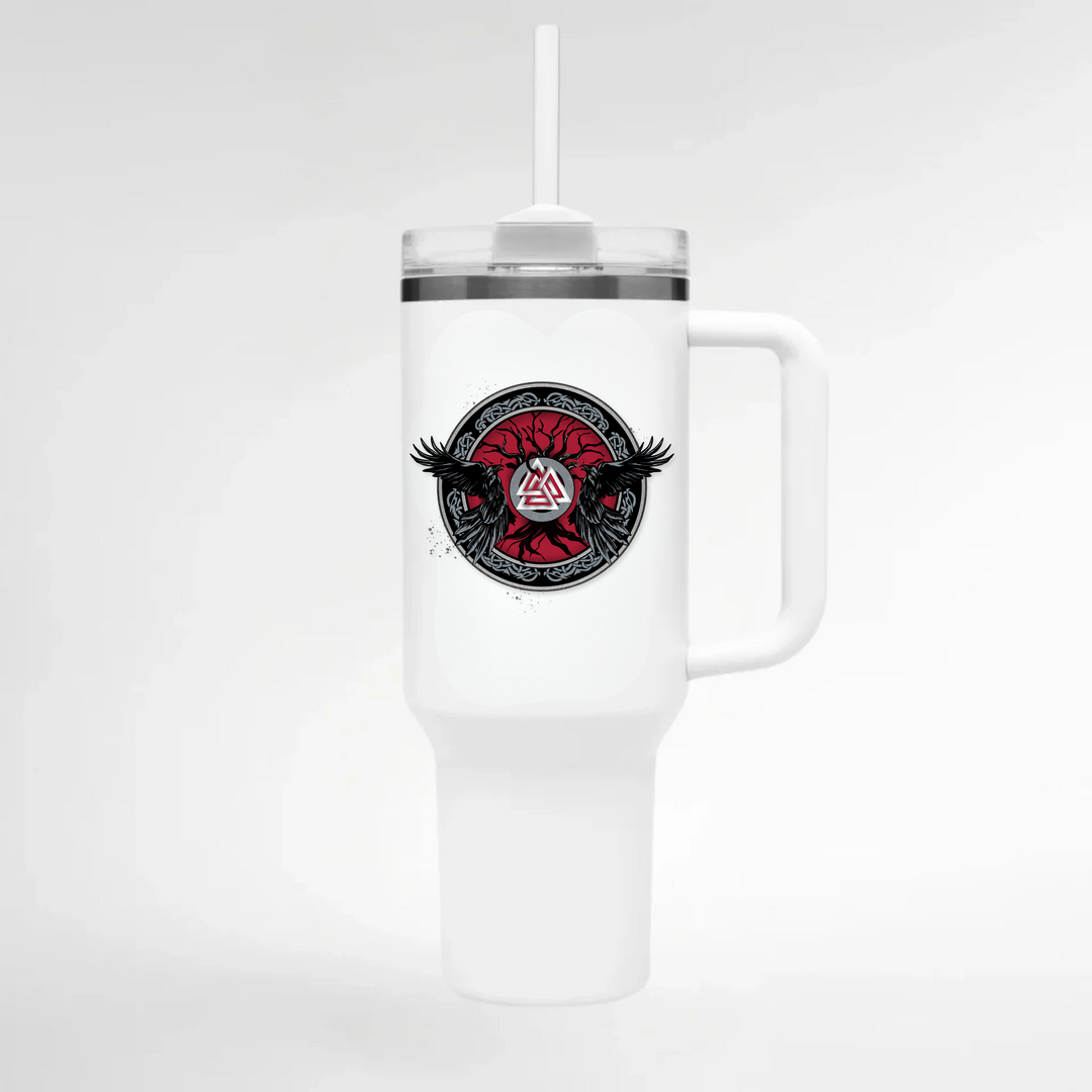 Raben Valknut - Keramiktasse THERMO CUP - WEIß - Weiß