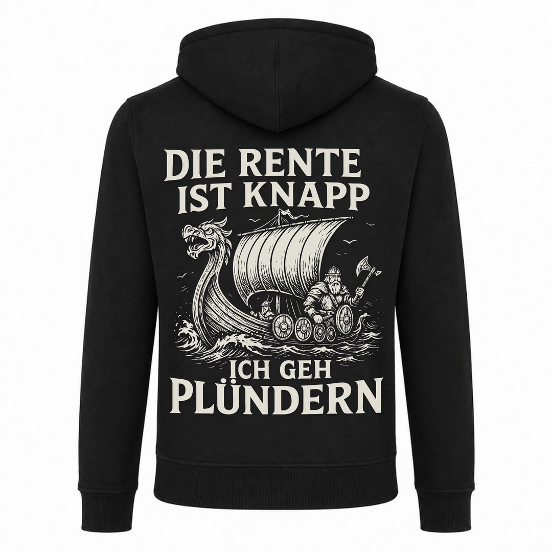 Die Rente ist knapp - Premium Hoodie Unisex Heavy Zip Hoody - schwarz
