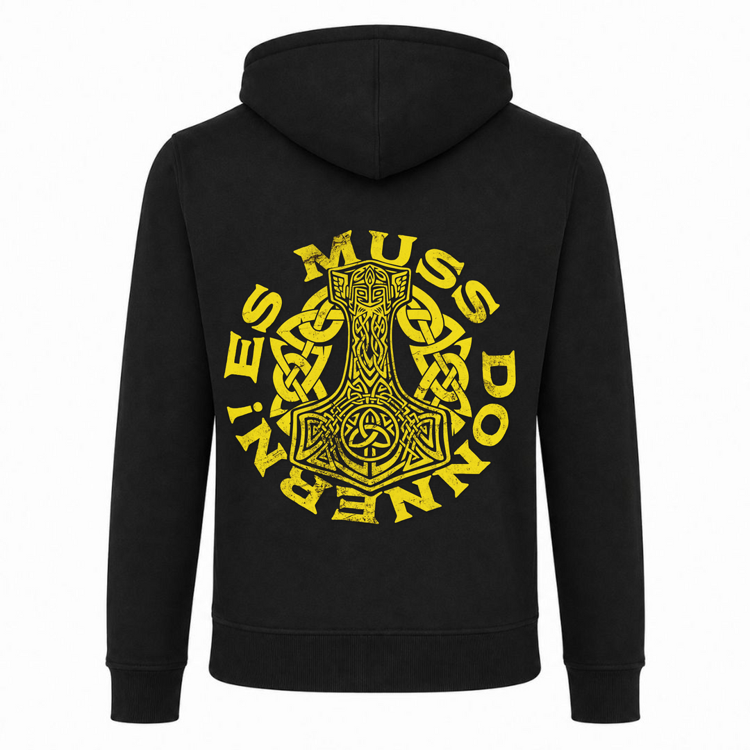 Es muss Donnern - Premium Hoodie Unisex Heavy Zip Hoody - schwarz