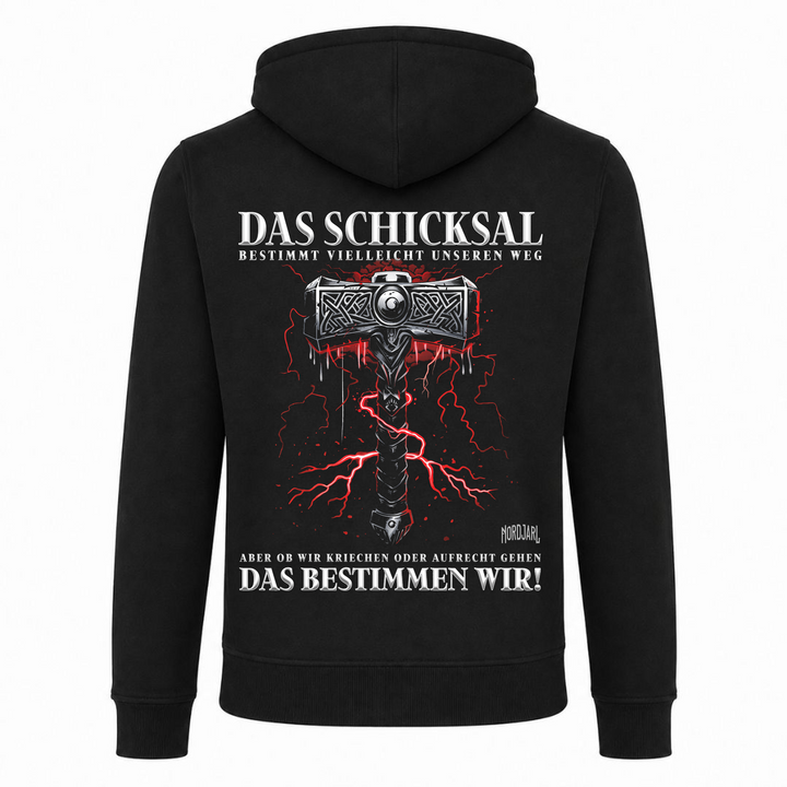 Das Schicksal - Premium Zipper - schwarz - Rueckseite