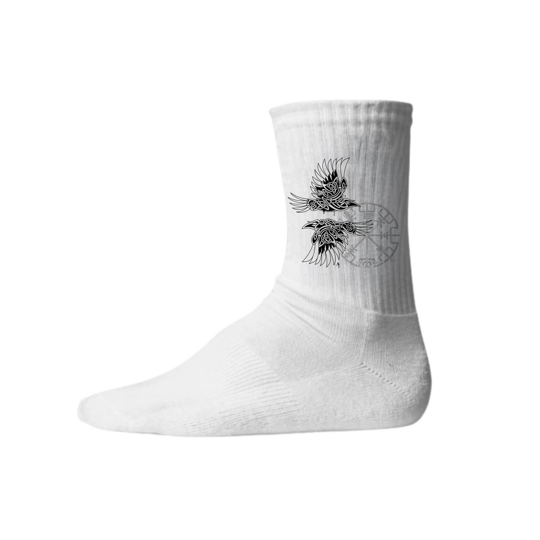 Munin & Hugin - Keramiktasse Socken - Weiß