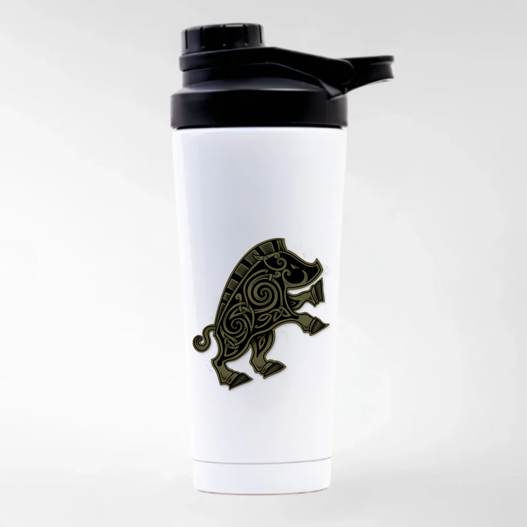 Hildisvini - Keramiktasse EDELSTAHL SHAKER - weiß mit Sublimationsdruck - Weiß