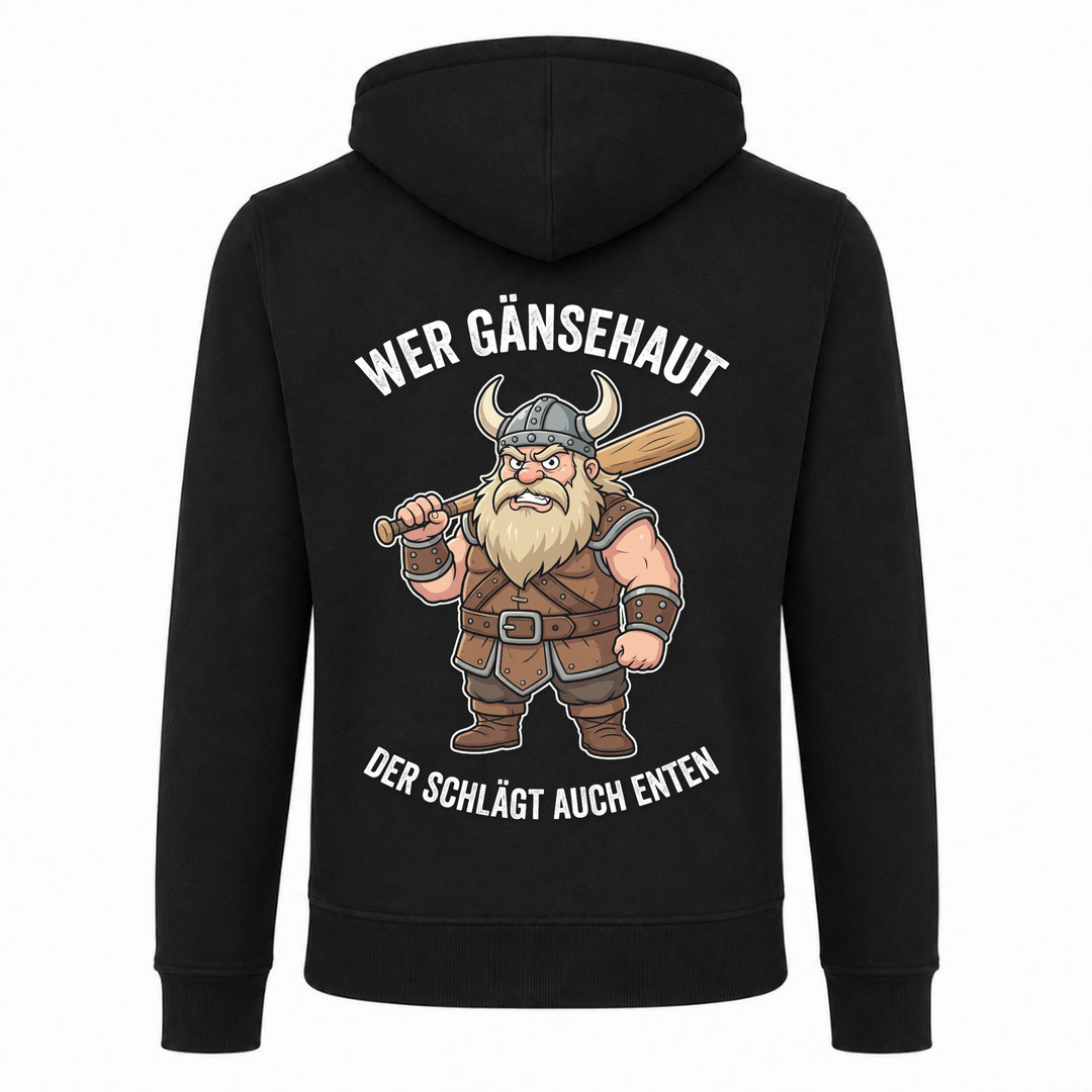 Wer Gänsehaut - Premium Hoodie Unisex Heavy Zip Hoody - schwarz