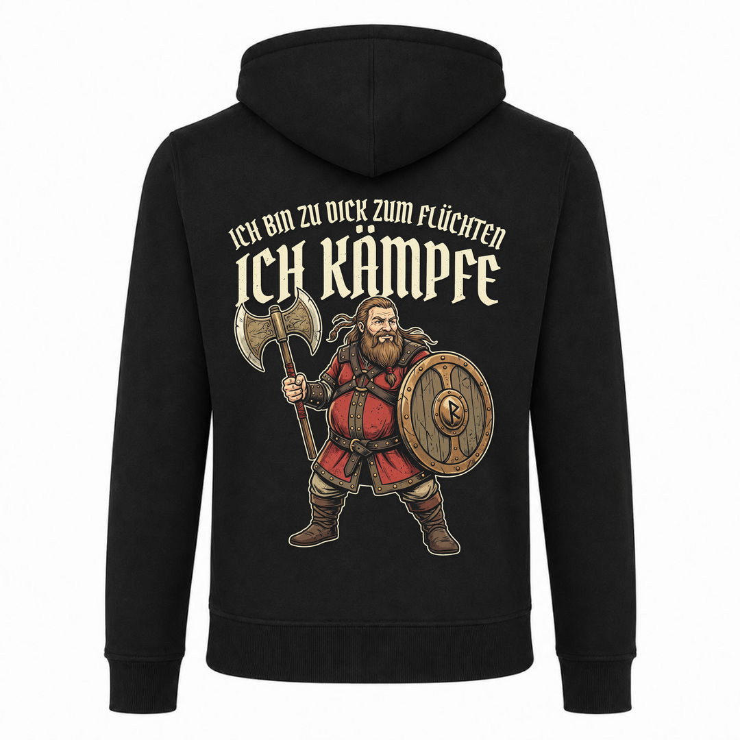 Ich kämpfe - Premium Hoodie Unisex Heavy Zip Hoody - schwarz