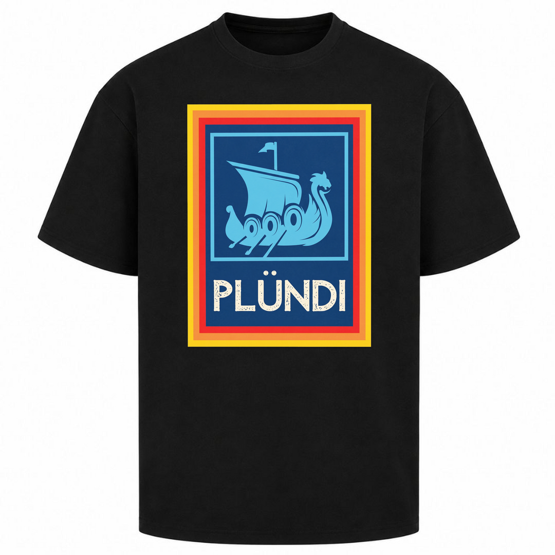 Plündi - Oversized Shirt - Schwarz