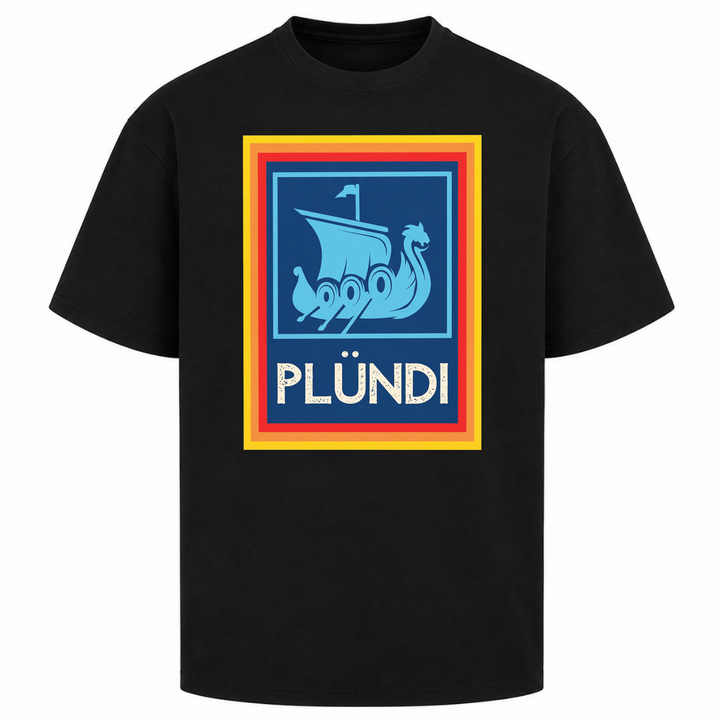 Plündi - Oversized Shirt - Schwarz