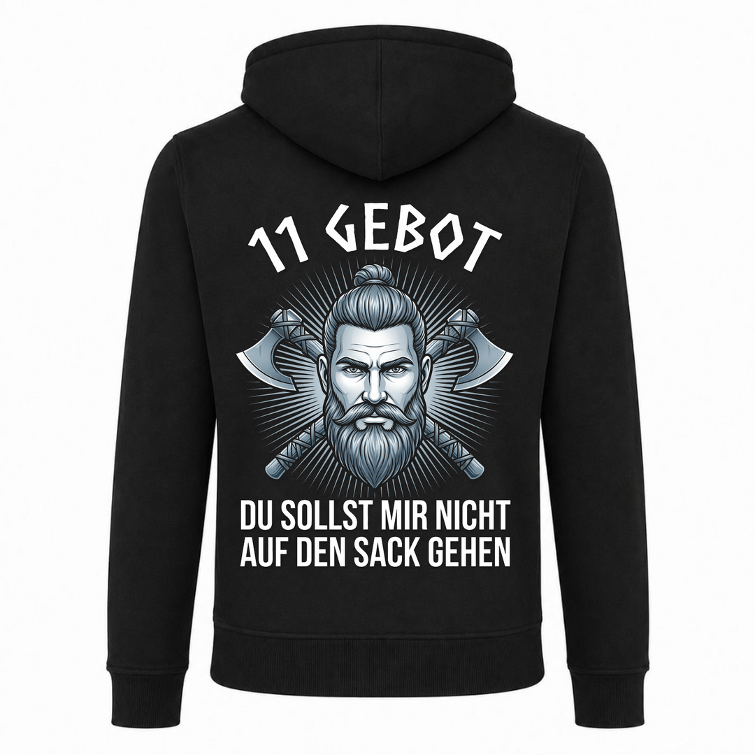 11 Gebot - Premium Hoodie Unisex Heavy Zip Hoody - schwarz