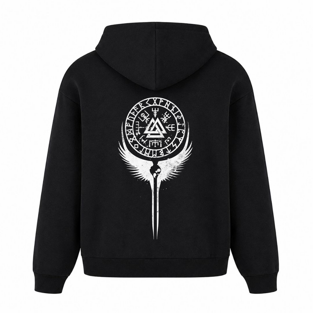 Walküre Valknut - Premium Hoodie Unisex Oversized Hoodie - Schwarz