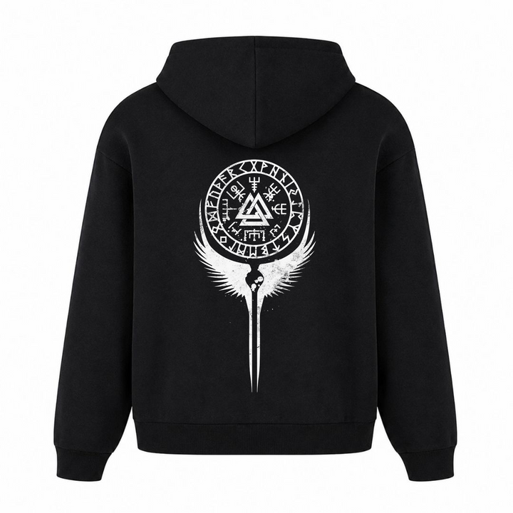 Walküre Valknut - Premium Hoodie Unisex Oversized Hoodie - Schwarz