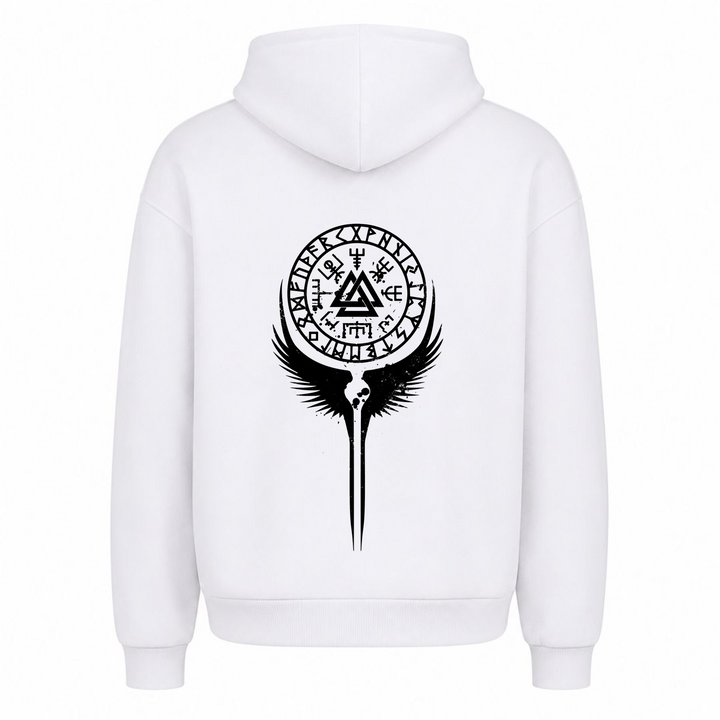 Walküre Valknut - Premium Hoodie Unisex Oversized Hoodie - Weiß