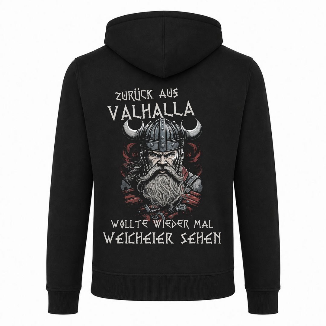 zurück aus Valhalla - Premium Hoodie Unisex Heavy Zip Hoody - schwarz