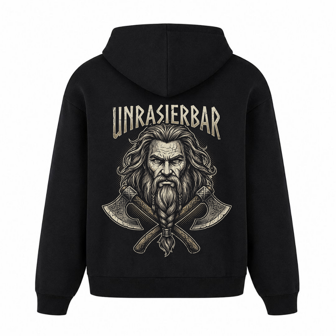 Unrasierbar - Premium Hoodie Unisex Oversized Hoodie - Schwarz