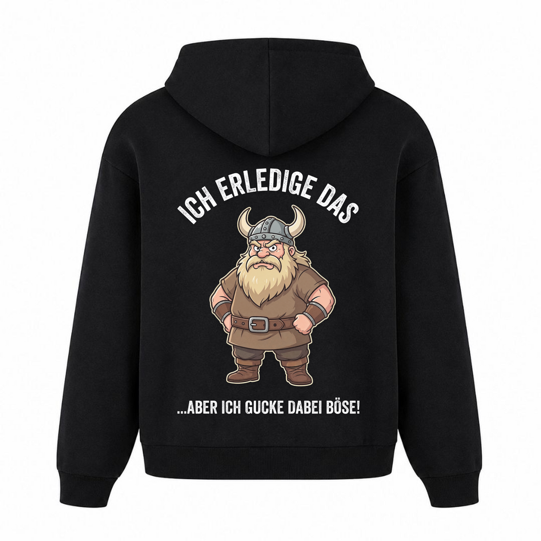 Ich erledige das - Premium Hoodie Unisex Oversized Hoodie - Schwarz