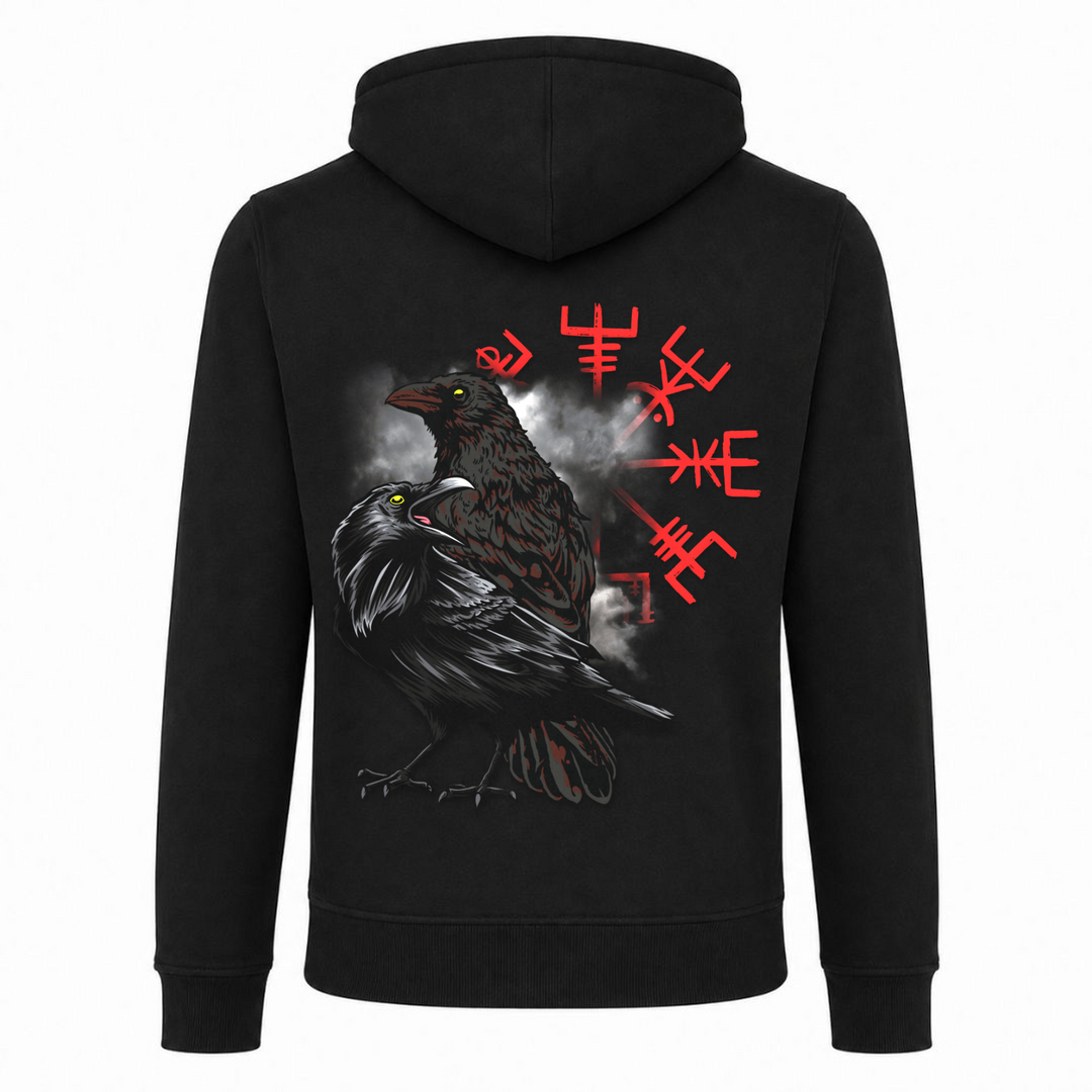 Hugin & Munin - Premium Hoodie Unisex Heavy Zip Hoody - schwarz