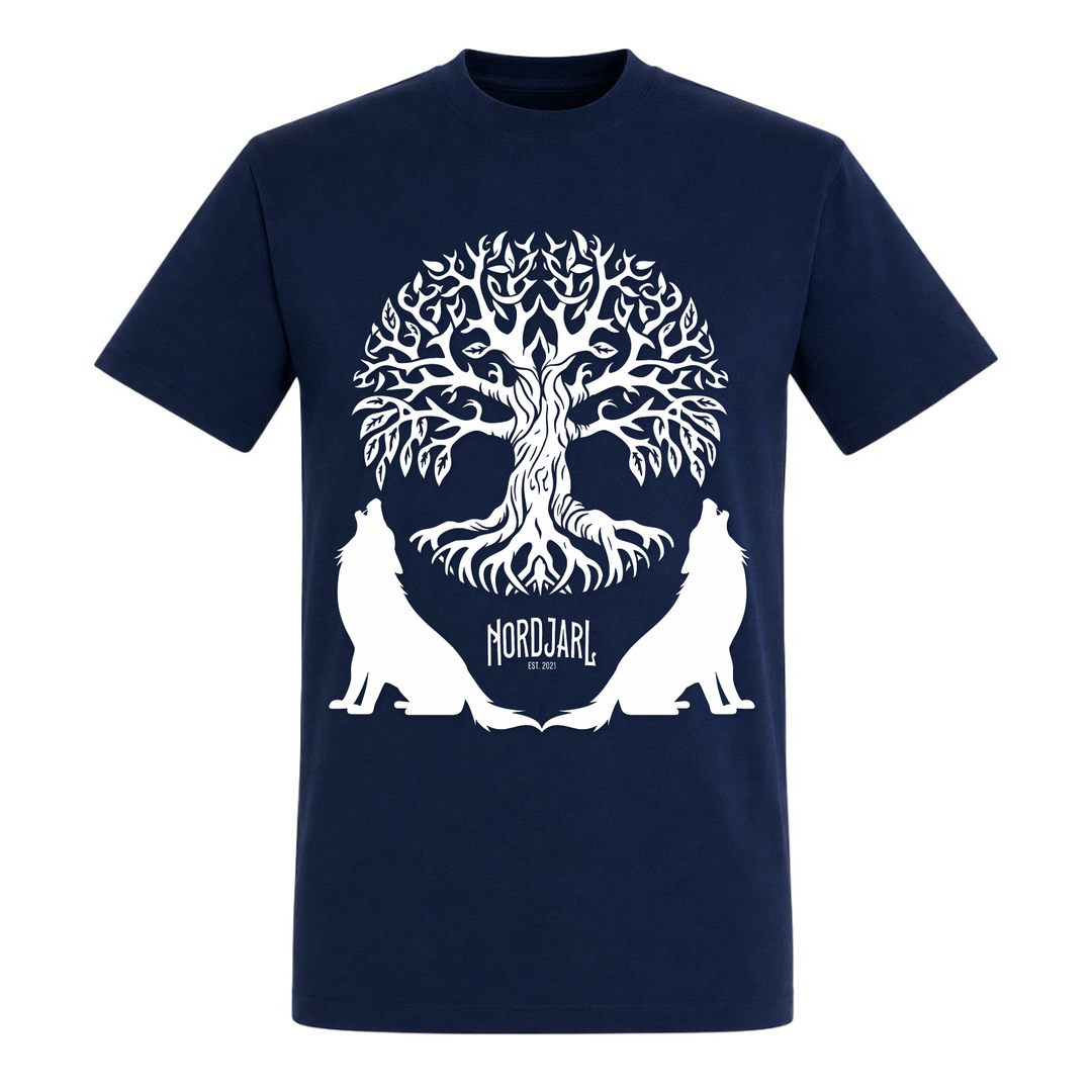 Wölfe Yggdrasil - Unisex T-Shirt - french navy