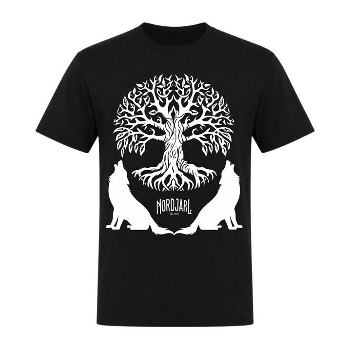 Wölfe Yggdrasil - Unisex T-Shirt - schwarz