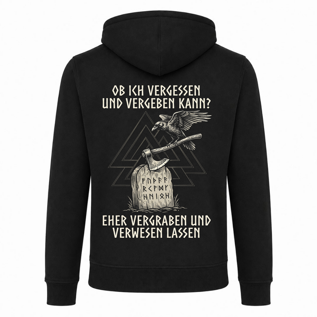 Vergessen & Vergeben - Premium Hoodie Unisex Heavy Zip Hoody - schwarz