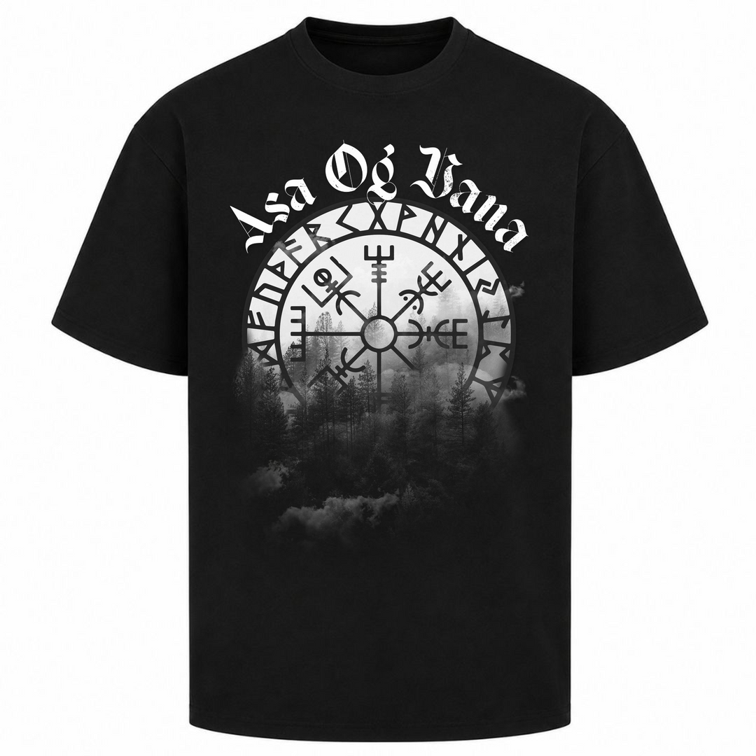 Asa Og Vana - Oversized Shirt - Schwarz