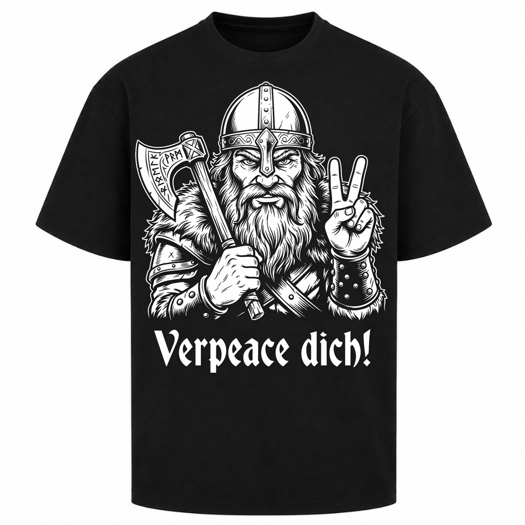 Verpeace dich - Oversized Shirt - Schwarz