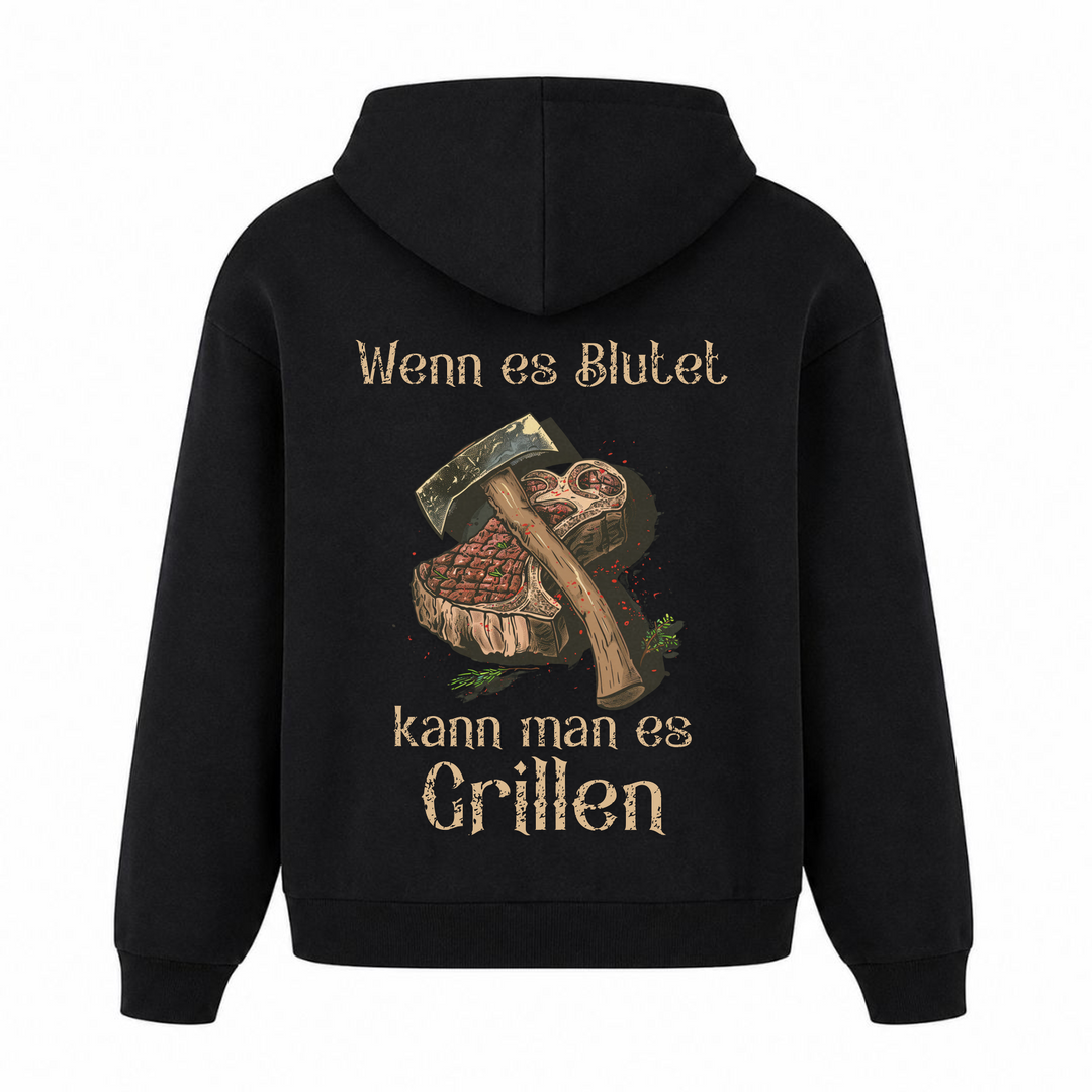 Wenn es blutet - Premium Hoodie Unisex Oversized Hoodie - Schwarz