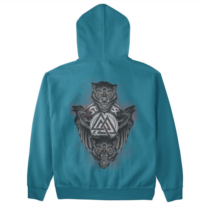 Raben Wölfe   - Unisex Kapuzenpullover Hoodie