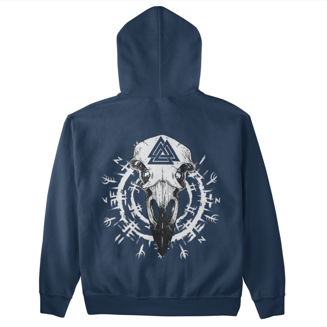 Raven Skull - Unisex Organic Hoodie