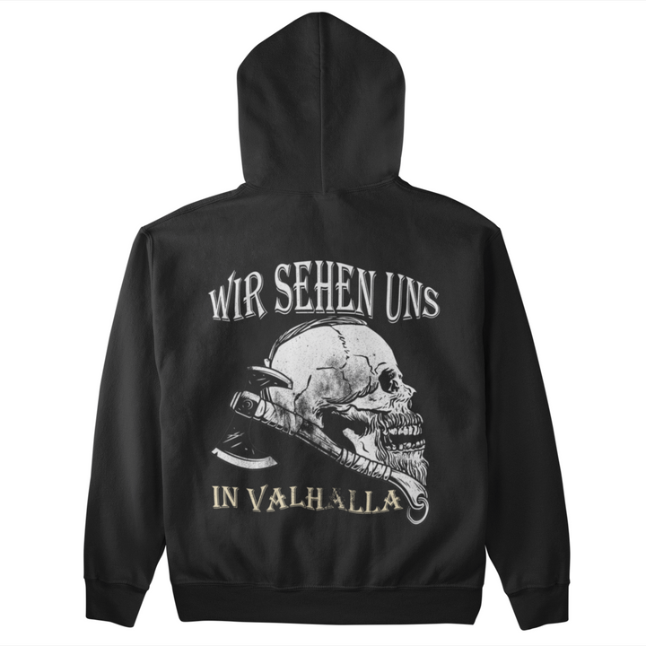 Wir sehen uns in Valhalla   - Unisex Kapuzenpullover Hoodie