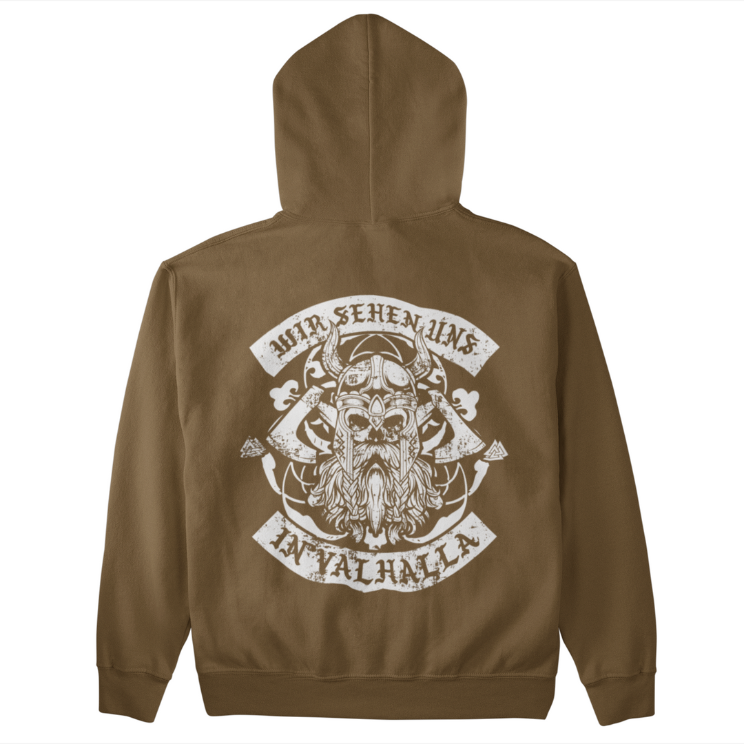 Wir sehen uns in Valhalla   - Unisex Kapuzenpullover Hoodie