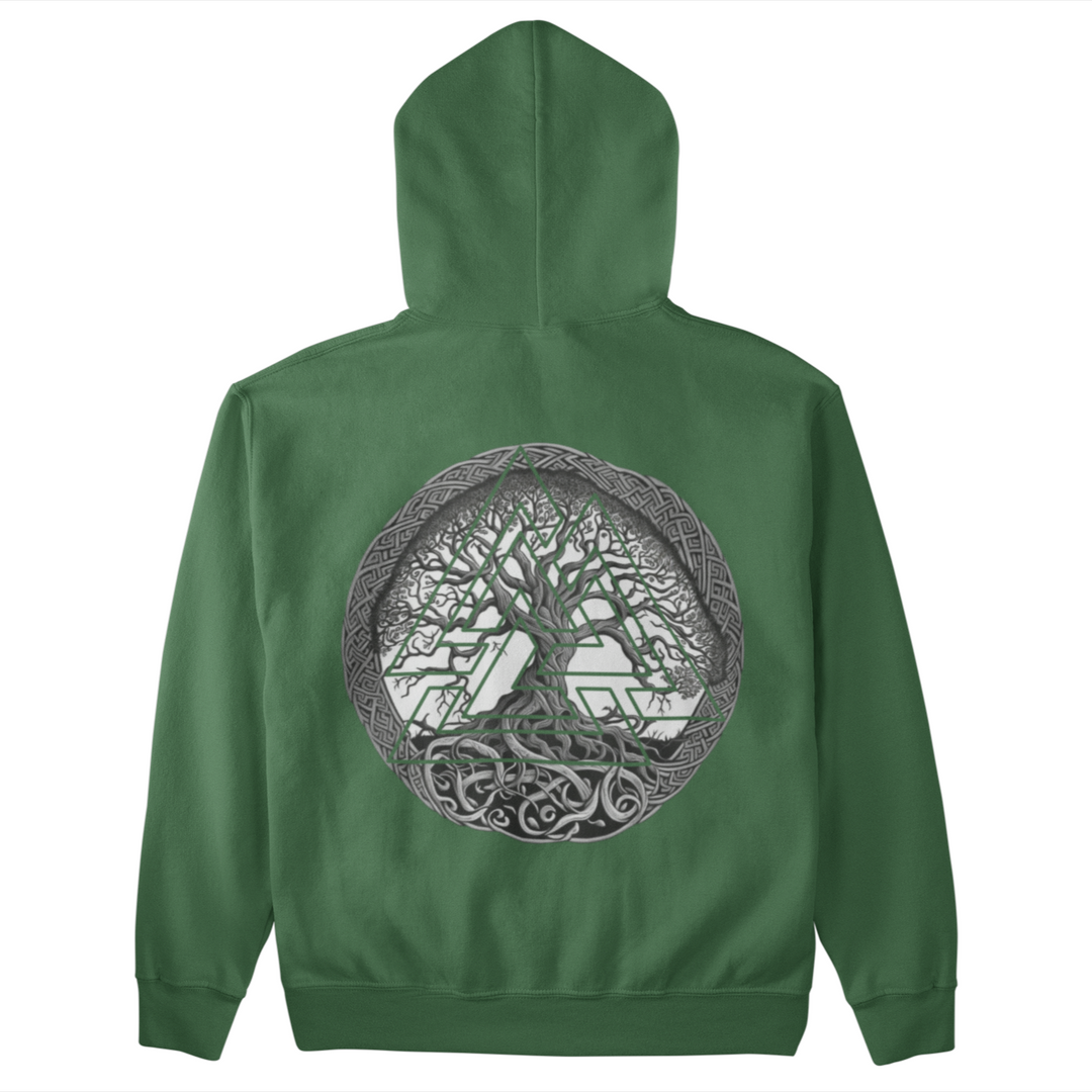 Yggdrasil Valknut  - Unisex Organic Hoodie