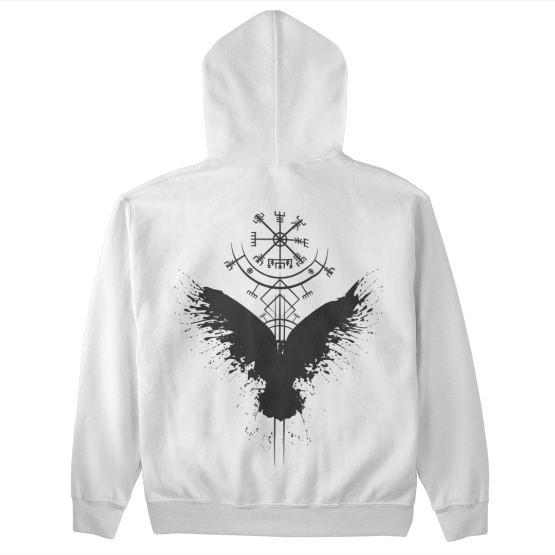 Raven Viking Compass - Unisex Hooded Sweatshirt Hoodie