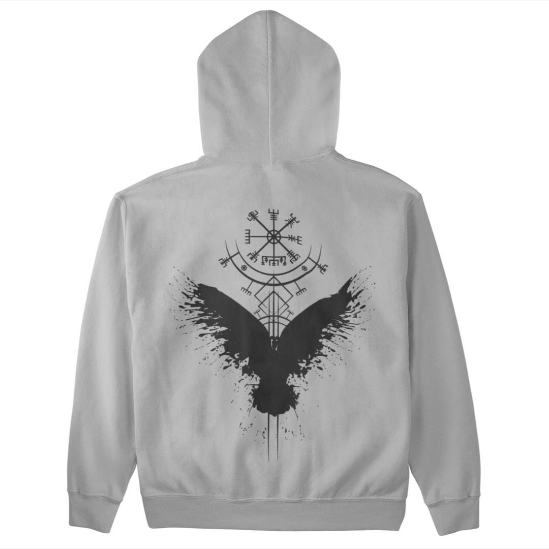 Rabe Wikingerkompass   - Unisex Kapuzenpullover Hoodie