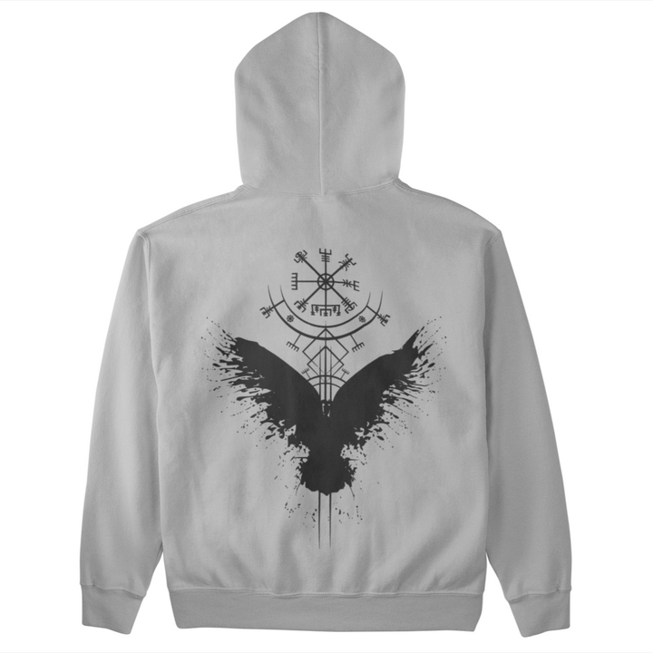 Raven Viking Compass - Unisex Hooded Sweatshirt Hoodie