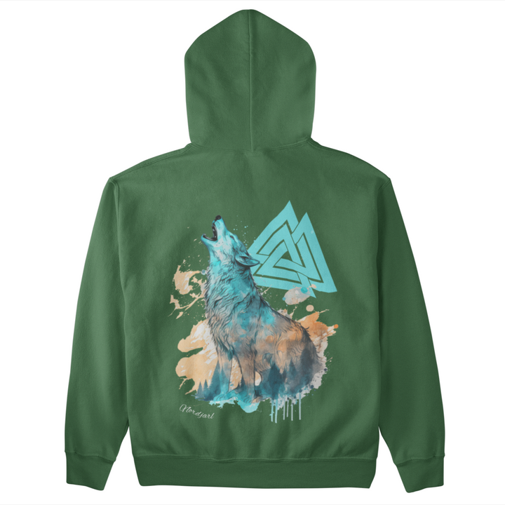 Wolf Valknut  - Unisex Organic Hoodie