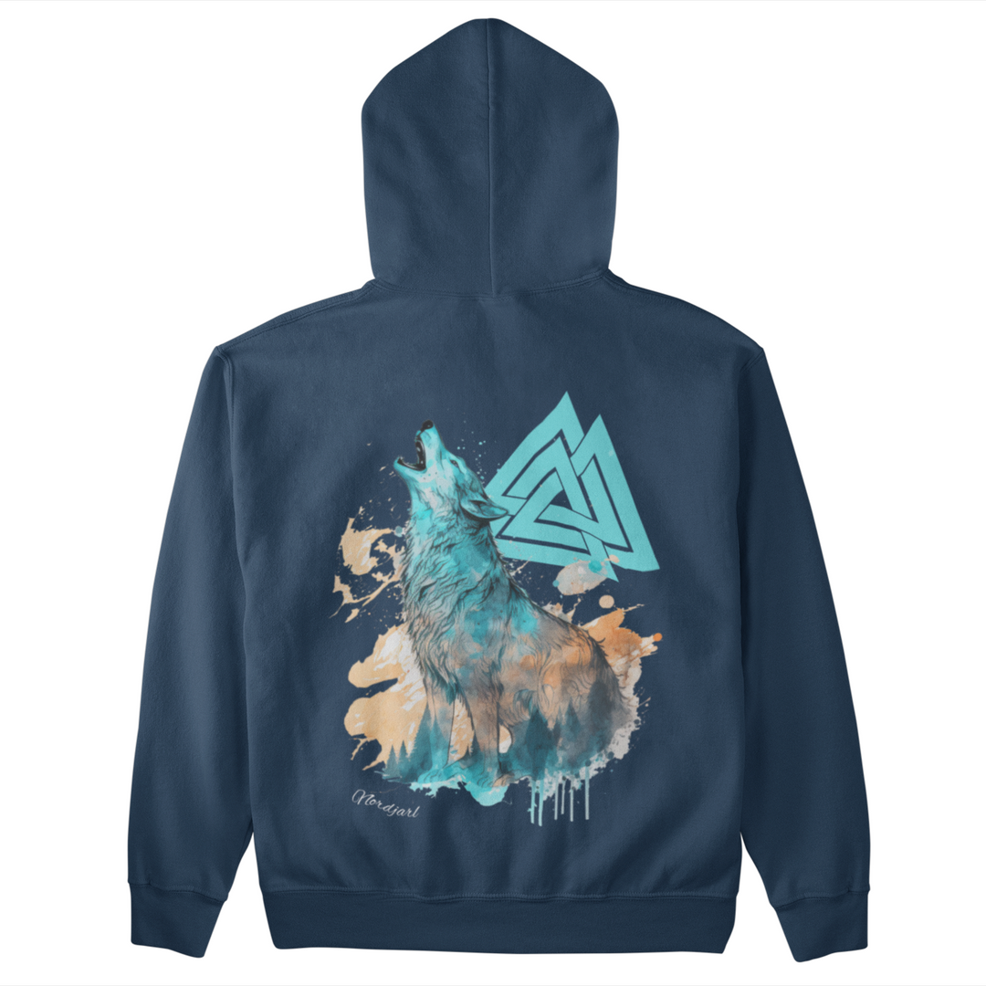 Wolf Valknut  - Unisex Organic Hoodie