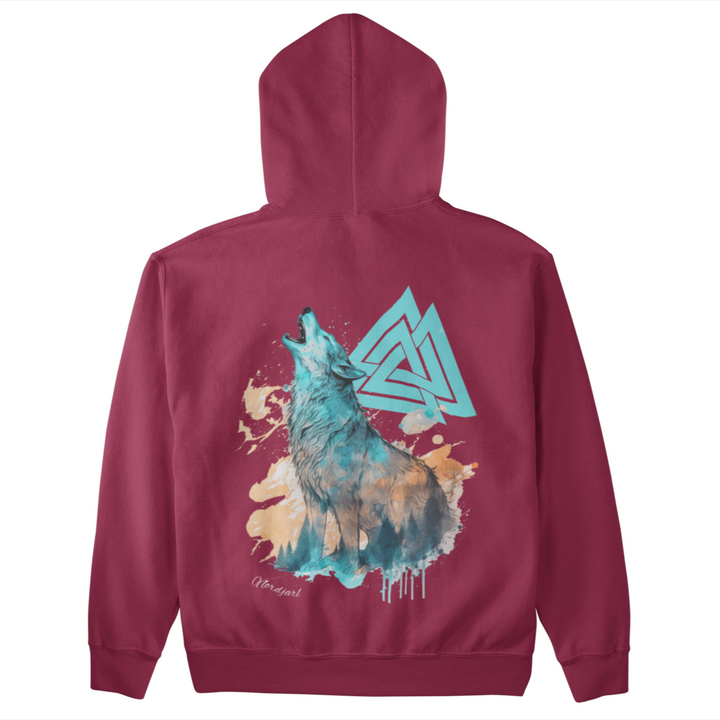 Wolf Valknut - Unisex Organic Hoodie