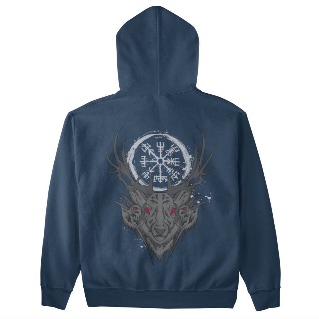 Viking Deer  - Unisex Organic Hoodie